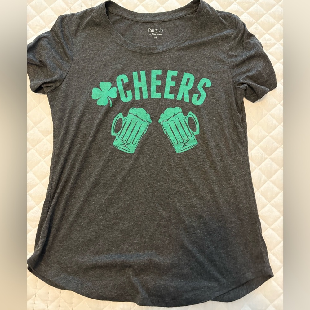 Zoe + Liv Heather Gray Tee